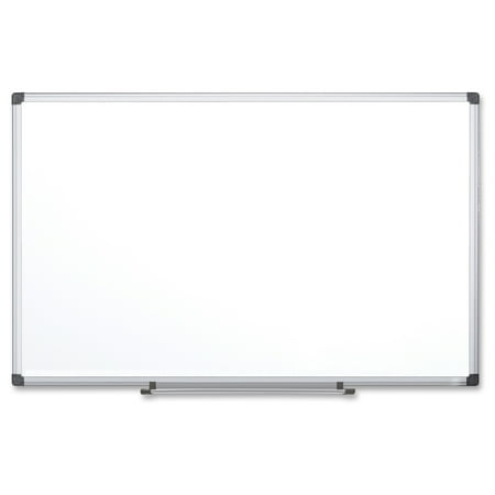 Bi-silque Platinum Plus Dry Erase Board - 96" Width X 48" Height - White Porcelain Surface - Silver Aluminum Frame - Film - Mount - 1 Each (cr1501170mv)
