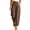 Brown, variant on Women Elastic Waist Loose Barrel Pants Big Square Patch Pockets Pull On Relaxed Fit For Backyard Parties And Casual Neighborhood Gatherings Brown S