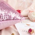 thumbnail image 4 of PiccoCasa 18"x18" Shiny Sequin Throw Pillow Covers Decorative Pillowcase, Pink 1, 4 of 8