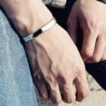 thumbnail image 2 of High Polished Glossy Surface Bracelet Stainless Steel Bangle for Men - Four, 2 of 8