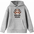thumbnail image 4 of Bear Hug Youth Heather Gray Long Sleeve Hoodie-XXL, 4 of 6