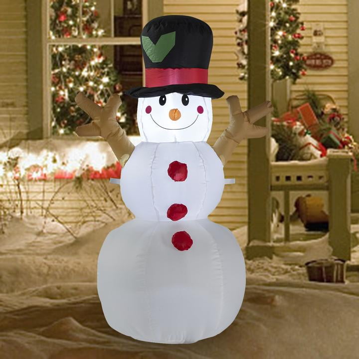 Walcut 4ft Christmas Inflatable Snowman With LED Lights for Christams ...
