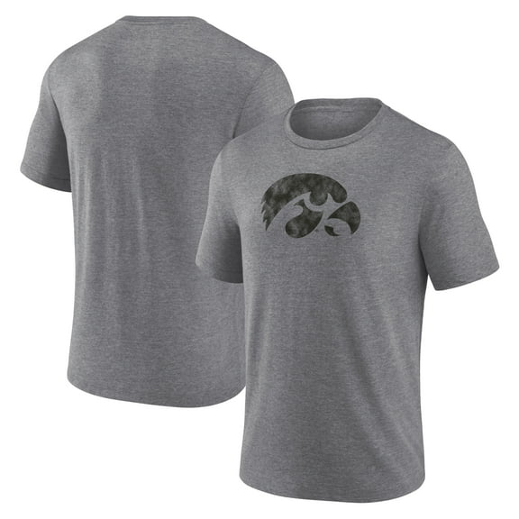 Men's Heather Gray Iowa Hawkeyes Classic Primary Tri-Blend T-Shirt