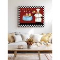 thumbnail image 4 of Chef Wall Art for Living Room,Canvas Picture Wall Decor for Bathroom Bedroom,Cartoon Red Food Cooking Black White Buffalo Check Painting Artwork for Office Kitchen Hallway Dining Room Decor 20"x24", 4 of 8