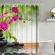 thumbnail image 4 of Cortinas de ducha impermeables 3D Cortina de baño de lino Decoración de baño Tipo 5 180x180cm Speravity HA6767-05B, 4 of 6