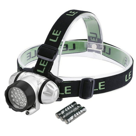 Lighting EVER Super Bright LED Headlamps, 18 White LED and 2 Red LED, 4 Brightness