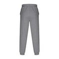 thumbnail image 3 of SERTG Men's Casual Pants Solid Color Straight Leg Pants Fashion Spring Fall Linen Cotton Men's Trousers Jogger Pants(Dark Gray,S), 3 of 5