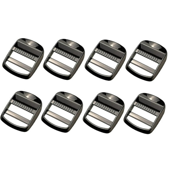 8 Pcs Metal Ladder Lock Buckle Adjustable Webbing Strap Release Buckles for Backpack Strap Zinc Alloy Buckle for Backpack Strap Accessories