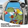 thumbnail image 5 of Gaeub Dinosaur Riding a Motorcycle Print Anti-Kick Storage Mat for Car Seats 2 Pcs, Car Kick Mats with 3 Pocket Protector, Essential Car Seat Protector for Child Car Seat,Car Seat Protector, 5 of 8