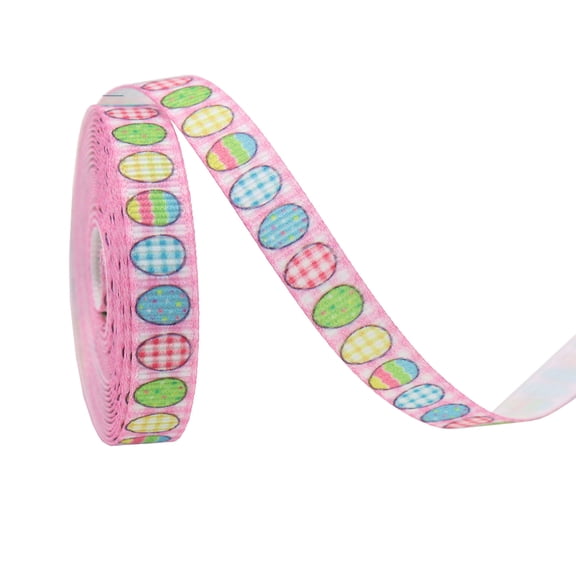 SLYNSHome Happy Easter Ribbons for Wrapping Gifts Bunny Ribbon for Gift Wrapping Party Decoration Easter Egg Flower Craft Ribbons for Spring Easter Decor