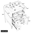 thumbnail image 2 of DTTRA 24" Modern Freestanding Bathroom Vanity with Ceramic Sink, Flip Drawer & Adjustable Shelf, Blue, 2 of 7