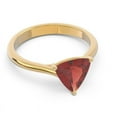 thumbnail image 3 of Bague de Mariage pour Femmes en Or Jaune Massif 14K avec Pierre Précieuse Grenat Rouge Taille Trillion 2,00 Ct Taille 3 par Diamond-Capitals, 3 of 7