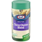 Kraft Grated Three Cheese Blend with Parmesan, Romano & Asiago Cheeses, 8 oz Jar