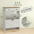 thumbnail image 3 of HOMCOM Slim Shoe Cabinet, Farmhouse Shoe Storage Cabinet with Flip Drawers, 3 of 10