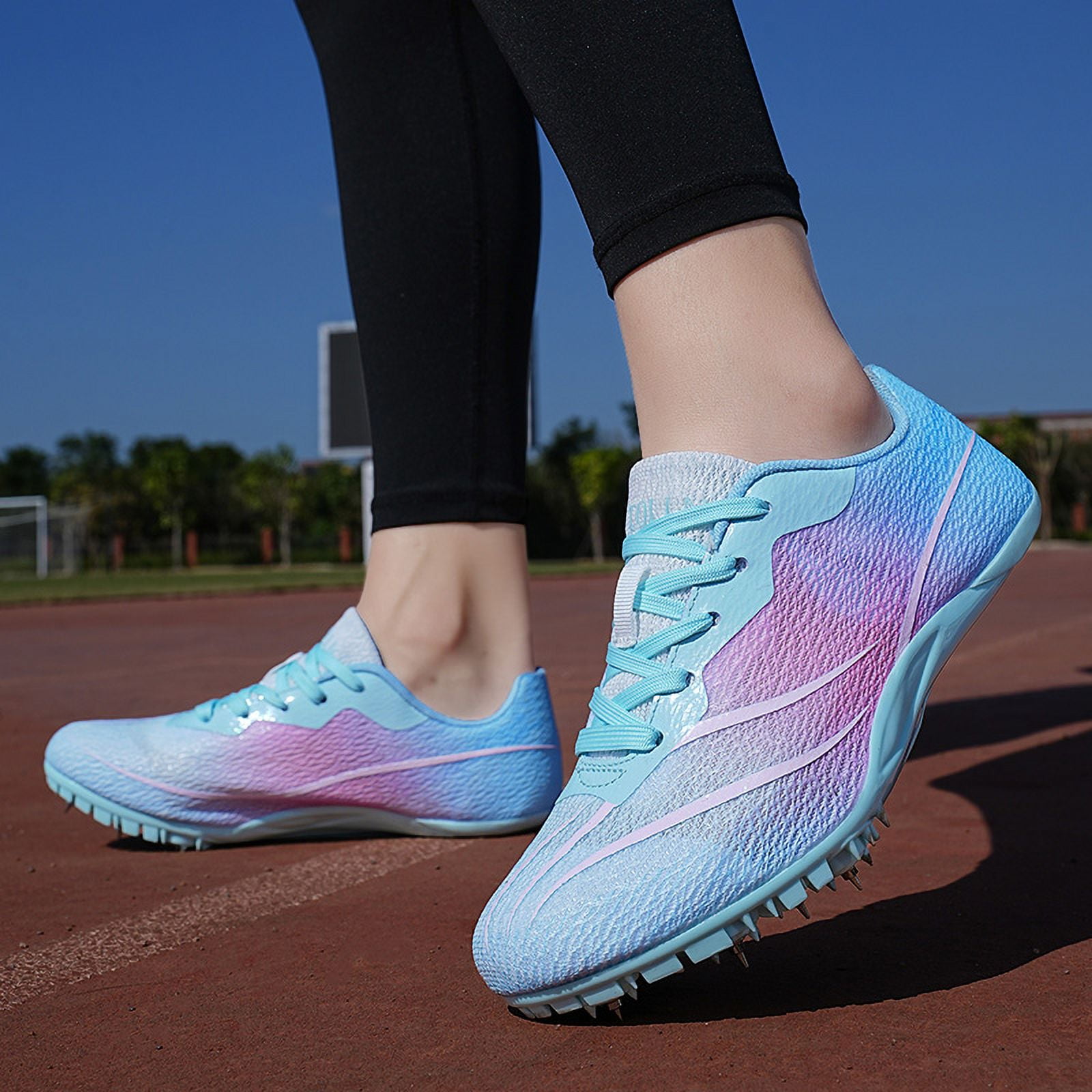 Men Women Kids Track and Field Shoes Professional 8 Spikes Running Racing Sneakers Breathable Lightweight Sprinting Shoes