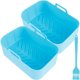 thumbnail image 1 of 2 ollas de silicona para freidora de aire compatibles con freidoras de aire Ninja de doble cesta Revestimiento de freidora de aire reutilizable con asa Cesta de silicona para freidora de aire resisten, 1 of 9