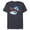 Navy Heather, variant on Avatar: The Way of Water Jake Sully Riding Skimwing Painted - Short Sleeve Blended T-Shirt for Adults - Customized-Ocean Blue
