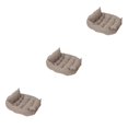 thumbnail image 3 of Baohd Coussin de Lit Élégant et Confortable pour Animal de Compagnie Bien-Aimé Kaki Brun S 3Set, 3 of 6