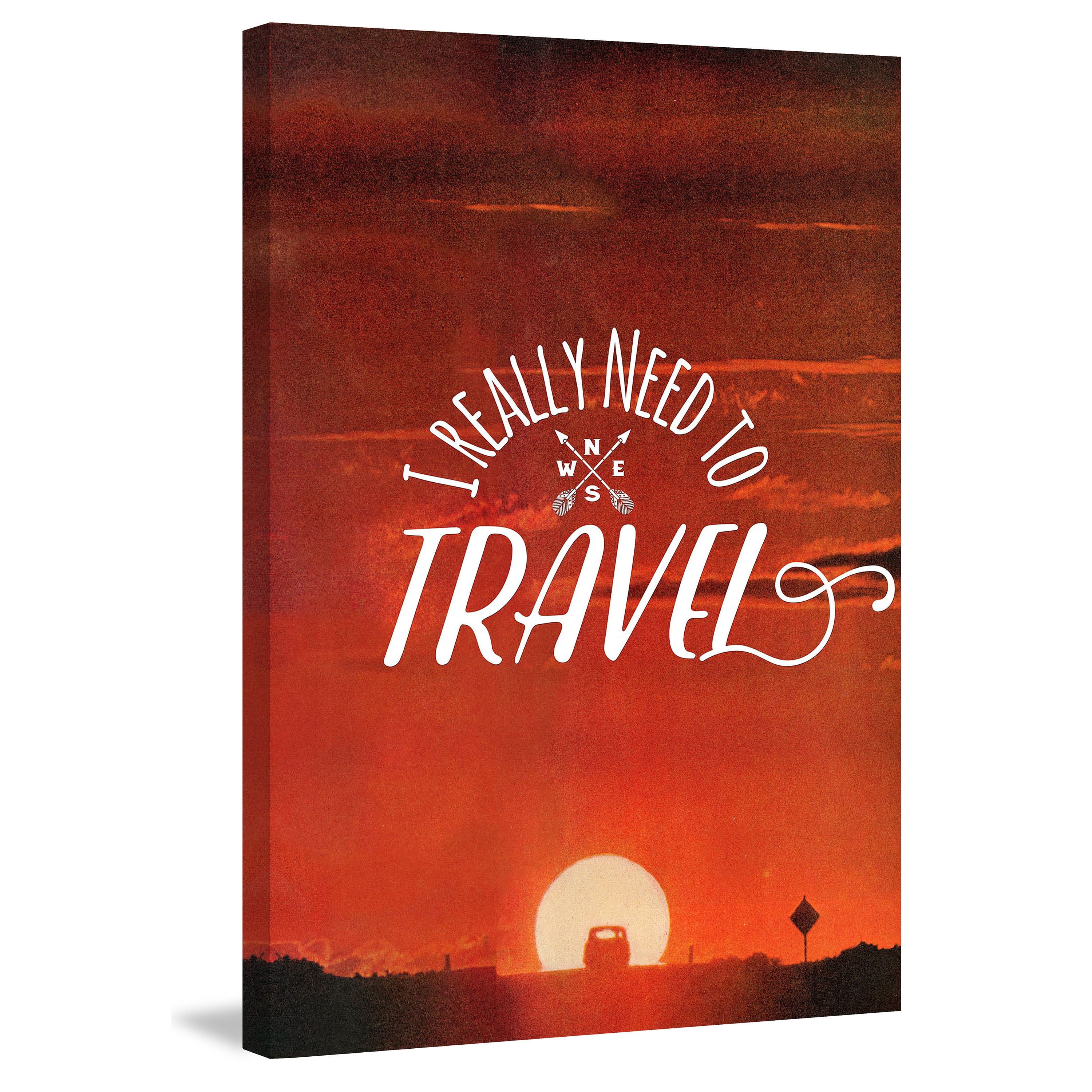 "Need to Travel 2" Painting Print on Wrapped Canvas