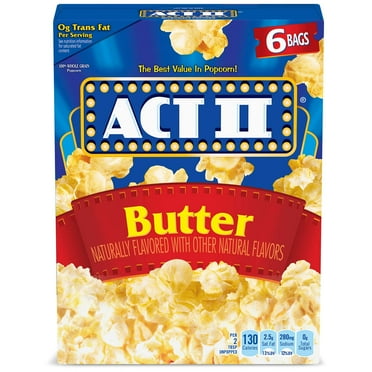 Act II Butter Microwave Popcorn, 2.75 oz., 6 Count Bags