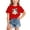 F-405Red, variant on Toddler Kids Girls T Shirt Short Sleeve Round Neck Cute Cat Print Comfortable Breathable Fashion Tee Top For Everyday Wear,Red,2-4 Years