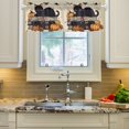 thumbnail image 2 of Yayeee Kitchen Valance Rod Pocket 54" x 18" Living Room Window Curtain, Halloween Cat, 2 of 6