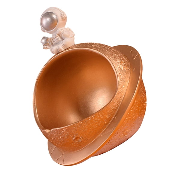 ETEREAUTY Space-Themed Golden Resin Hamster Nest Bed, Sleeping House for Small Pets and Hamsters