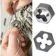 thumbnail image 4 of HUGFEGWE Hex Rethreading Die, UNC 1/4-20 Carbon Steel Thread Die, Hex Rethreading Die Machine Thread Die, Hexagon Taper Pipe, 1 Pcs CJB91-22825, 4 of 7