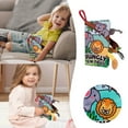 thumbnail image 2 of Baby Sensory Cloth Book 0-6 Months Interactive Crinkle Tummy Toys for Development Early Learning Stroller Travel Educational Soft Feel, 2 of 6