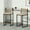 Beige, variant on Demi Bonn 34" Counter Height Bar Stools Set of 2, Paper Rope Weave Barstools with Back, Armless Kitchen Island Countertop Chairs for Dining Room, Beige