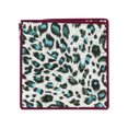 thumbnail image 4 of INSPIRE CHIC Men's Leopard Printed Pocket Squares 1 Pcs Teal, 4 of 4
