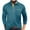 Blue, variant on CharmCyan Men's Long Sleeve Polo Shirt with Contrast Collar and Pocket, Classic Casual Button Down Tops for Daily Wear, Comfortable Stretch Fabric Army Green L
