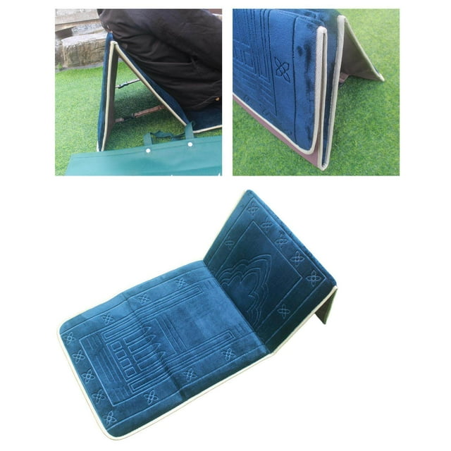 pitrice Folding Meditation Mat Prayer Rug Portable Mat for Home Decor Blue