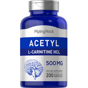 Acetyl L-Carnitine 500mg | 200 Capsules | by Piping Rock