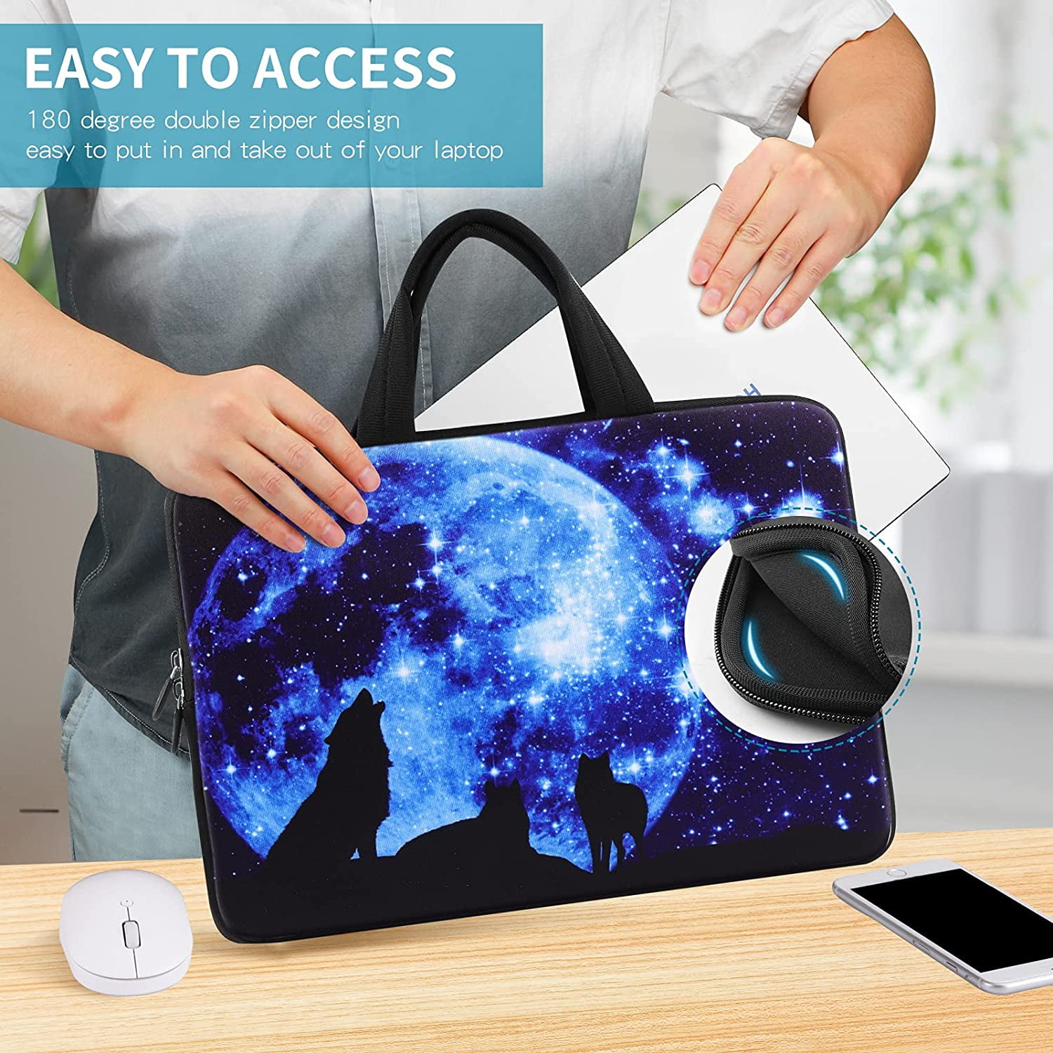 Neoprene Laptop Carrying Bag IYEFENG 