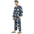 thumbnail image 3 of Inkmeso Printed Pajama Sets For Men's Button Up Classic Sleepwear Lightweight Cotton Nightwear, 3 of 8