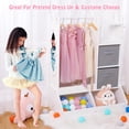 thumbnail image 3 of Para niños wardrobe: girls' dress - up closet con mirror, touch light, clothing rack y almacenamiento estantes, 3 of 6
