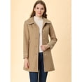 thumbnail image 3 of INSPIRE CHIC Manteau Long Élégant d'Hiver pour Femmes Col à Revers Contrasté, 3 of 6