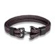 thumbnail image 5 of Pulsera Hombre Ancla Negra Cuero Alta Calidad Regalo para Hombre kaili Sencillez, 5 of 5
