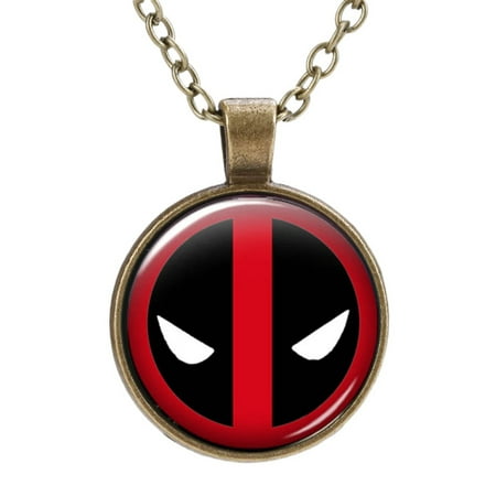 - Superhero Deadpool Necklace Action Figure Pendant Bronze Color Anti-Tarnish Man Woman Jewelry J-270