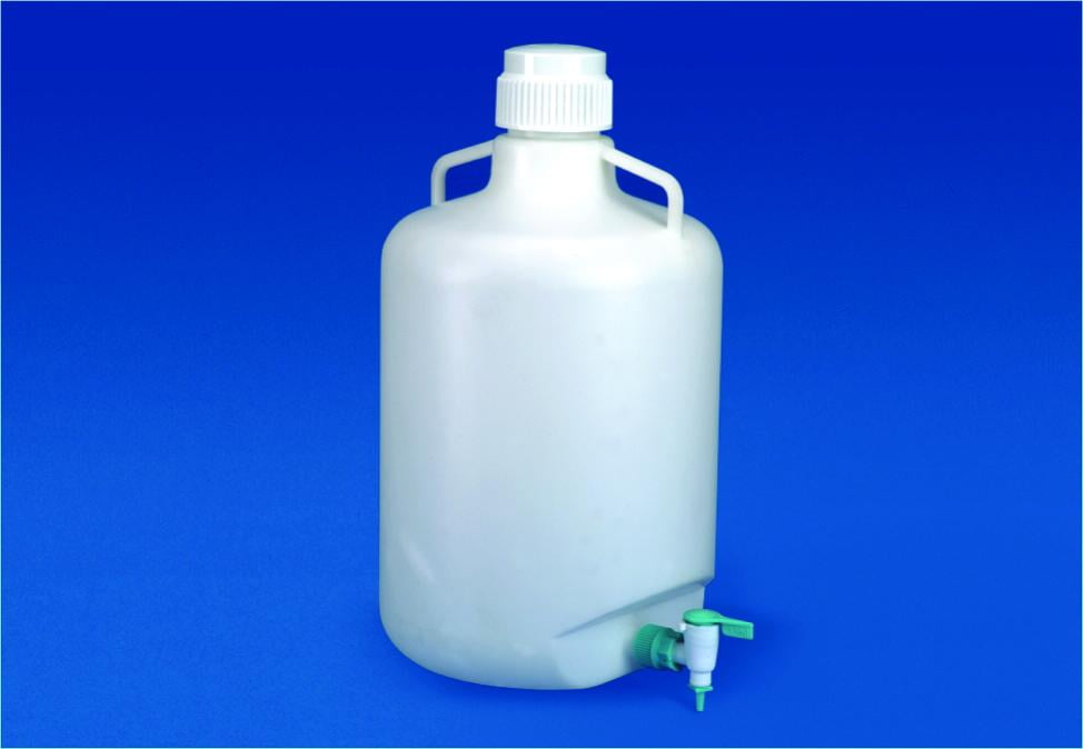 CARBOY WITH STOPCOCK, PP, 20LITER