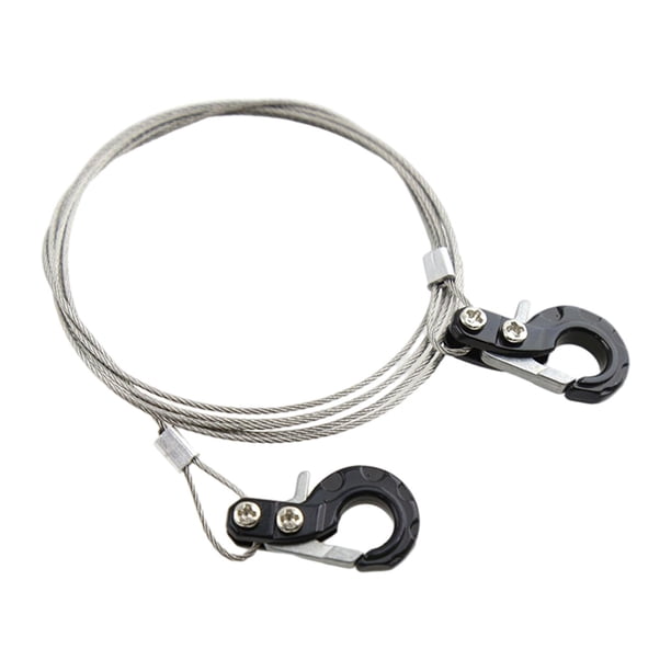 Grillete de cadena de remolque 1:10 Sunnimix Cuerda de remolque de acero para coche RC Negro