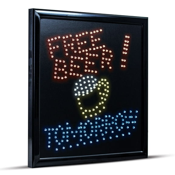 Free Beer Tomorrow Framed LED Sign