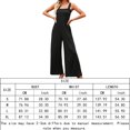 thumbnail image 2 of Mono Casual De Verano Trajes de mono para mujer Traje diario de color sólido de corte bajo sin espalda (Negro S) Ygjytge para Mujer Negro T XS, 2 of 7