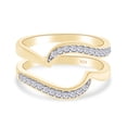 thumbnail image 3 of 1/5 Carat Round Cut Lab Created Moissanite Diamond Enhancer Guard For Engagement Wedding Ring In 14K Yellow Gold Plated 925 Sterling Silver (Color : G-H, Clarity : VVS1, 0.20 Cttw) Size - 8, 3 of 7