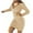 Beige, variant on Womens Long Sleeve Zip - Front Knit Bodycon Dress, Stretchy Party Outfit, Solid Color Styles, Short Length, for Nightclub & Dates
