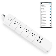eco4life Wireless Smart Power Strip with Surge protection, Compatible with Alexa Google Home, no Hub required, controlled by eco4life app(4 Outlets, 4 USB Ports)