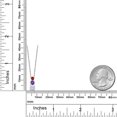 thumbnail image 2 of Gem Stone King White Moissanite Purple Amethyst Red Garnet 3 Stone Pendant Necklace for Women (0.90 cttw, Gemstone Birthstone, Round 5MM, 4MM and 3MM, with 18 inch Chain), 2 of 3