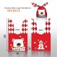 thumbnail image 1 of 50 pack Christmas Gift Bags, Decorative Gift for Holiday Celebrations, Portable Gift Pouches for Kids (red Scarf Bear Head 14 * 23cm), 1 of 5