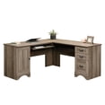 thumbnail image 3 of Pemberly Row L Shaped Computer Desk with CPU Tower Storage, Letter, Legal File Drawer, and Keyboard Tray in Salt Oak, 3 of 19